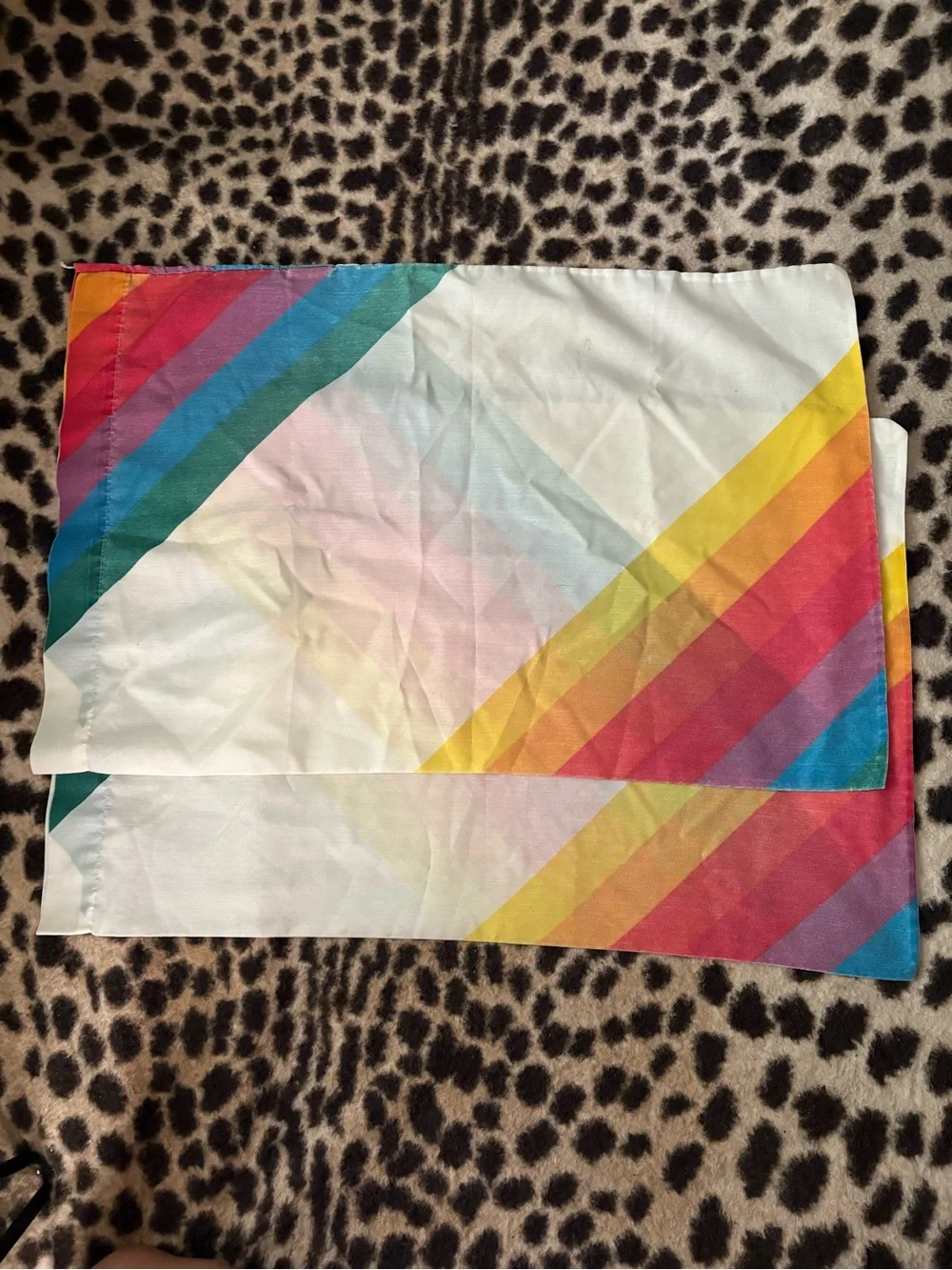 Vintage rainbow pillowcases